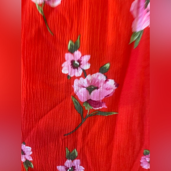 Chenault Girl Dress Red with flowers Size 8 - Picture 3 of 7